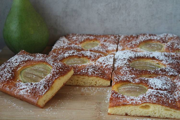 Herbstlicher Birnenkuchen vom Blech