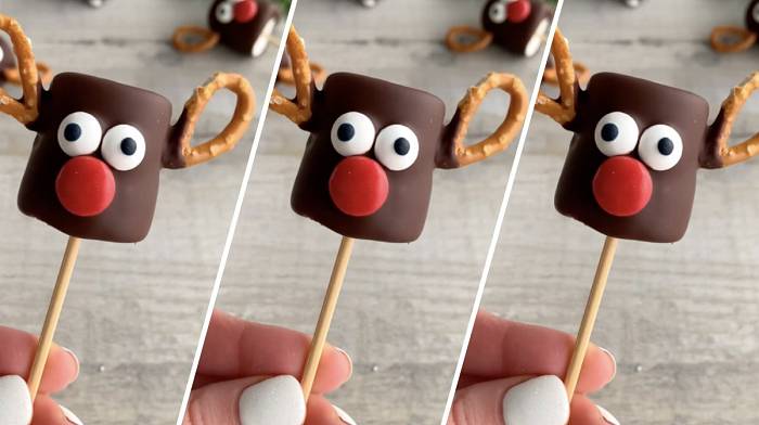 Rentier Marshmallow Pops | Fitwaffle Weihnachts-Rezept