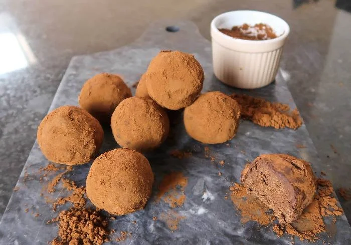 Köstliche vegane Protein-Trüffel