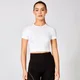 Shape Seamless Kurzarm Crop Top - Weiß