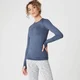 Shape Seamless Long-Sleeve Top – Dunkles Indigo Blau