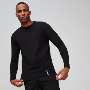 MP Herren Luxe Classic Langarm Crew - Schwarz - Size XS