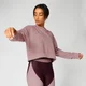 Bauchfreies Sweatshirt in Metallic-Optik — Fawn