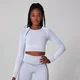 MP Contrast Rib Seamless Long Sleeve Crop Top