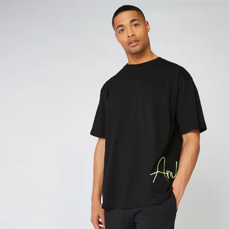 Neon Signature T-Shirt - schwarz