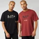 T-Shirt mit Grafik (Doppelpack) – Schwarz/Rot