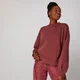 Oversize-Sweatshirt mit Rundhalsausschnitt – Rosa