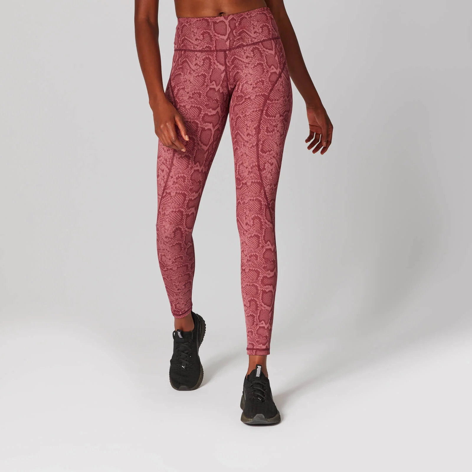 Leggings mit Schlangenmuster – Rosa - Main Image