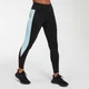 Power Leggings - Schwarz/Hellblau