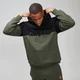 Rest Day Split Overhead Hoodie - Militärgrün