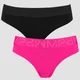 Baumwoll-Hipster für Frauen - 2er Pack - Super Pink/Schwarz