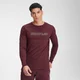 Herren Outline Grafik Langarm-T-Shirt - Washed Oxblood