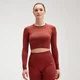 MP Women's Shape Seamless Ultra Long-Sleeve Crop Top - Rauchiges Rot