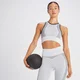 MP Damen Contrast Rib Nahtloser Sports Bra – Weiß/Schwarz