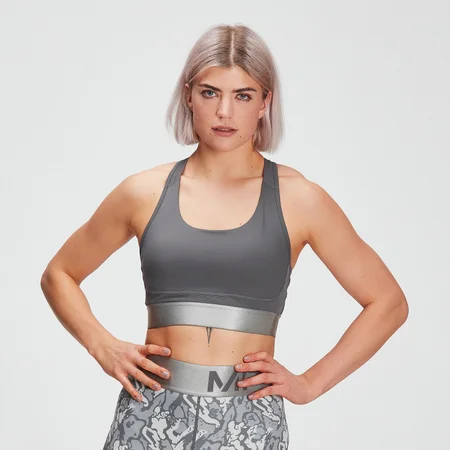 MP Damen Adapt Strukturierter Sport-BH – Carbon