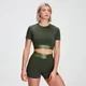 MP Damen Adapt Strukturiertes Crop-Top – Dunkelgrün