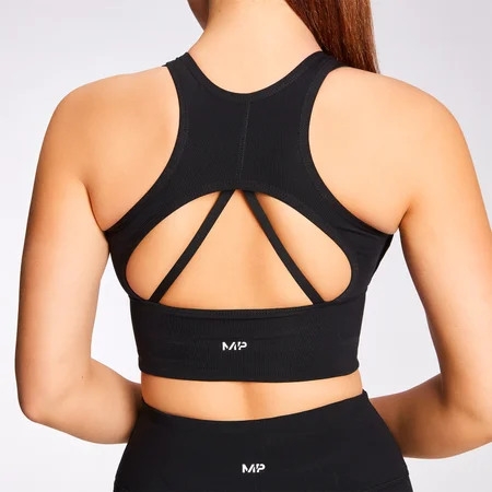 MP Damen Power Longline Sport-BH – Schwarz