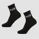 MP Damen Essentials Crew Socken (2er-Pack) Schwarz