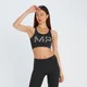 MP Damen Essentials Trainings-BH mit Aufdruck – Schwarz