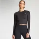 MP Damen Essentials Training Dry Tech Langarm Crop Top — Schwarz