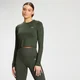 MP Damen Essentials Training Dry Tech Langarm Crop Top — Vine Leaf
