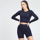 MP Damen Shape Seamless Langarmshirt — Navy