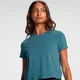 MP Damen bauchfreies Trainings-T-Shirt — Ozeanblau