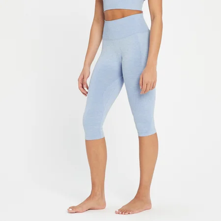 MP Damen Composure Nahtlose Capri-Leggings — Blue Sky