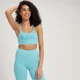 MP Damen Fade-Grafik Sport-BH — Taubenblau