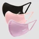 MP Curve Mund-Nasenschutz (3er-Pack) – Schwarz/Geranium Pink/Flieder