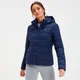 MP Outerwear Leichte und verstaubare Pufferjacke mit Kapuze für Damen - Marineblau
