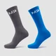 MP Crayola Unisex Crew Socks (2 Pack) - Cadet Blue/Outer Space Grey
