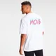 MP Herren Retro-T-Shirt Move in Oversize-Passform – Weiß