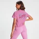 MP Damen Retro-Crop-Top Lift mit kurzen Ärmeln – Rosa