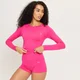 MP Shape Nahtloses Langarm-Top für Damen - Magenta
