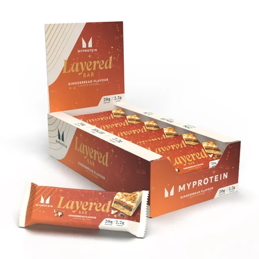 Layered Protein Bar - 12 x 60g - Gingerbread - Limited Edition