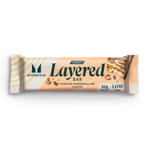 Crispy Layered Proteinriegel - 58g - Flambierte Marshmallow