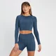 MP Damen Tempo Wendbares Langarm-Croptop – Deep Slate