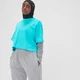 MP Damen Crop-T-Shirt – Intensives Türkis