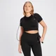 MP Damen Tempo Rib Nahtloses Croptop – Schwarz