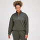MP Damen Rest Day Sweatshirt mit 1/4-Reißverschluss – Graubraun-Grün