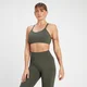 MP Damen Rest Day Nahtloser Sport-BH mit gekreuztem Rücken – Graubraun-Grün