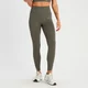 MP Damen Tempo Rib Nahtlose Leggings – Graubraun, Grün