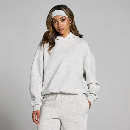 MP Damen Basics Oversize-Kapuzenpulli – Hellgrau