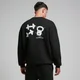 MP Herren Tempo Grafik-Sweatshirt mit rundem Halsausschnitt – Schwarz