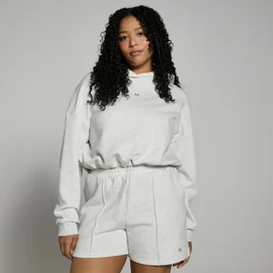 MP Damen Lifestyle robuster Cropped Kapuzenpullover – Hellgrau - Size XL