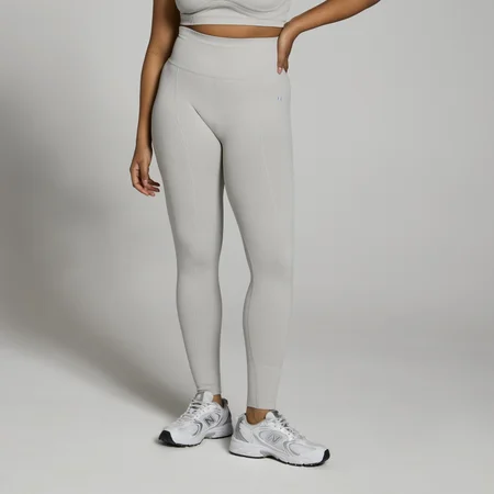 MP Damen Lifestyle Gerippte Leggings – Hellgrau