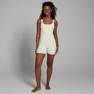 MP Damen Studio Kurzer Gymnastikanzug – Ecru - Size L