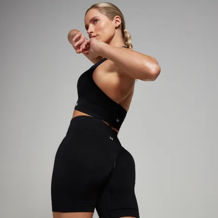 MP Damen Tempo Nahtlose Shorts – Schwarz