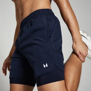 MP Herren 2-in-1-Trainingsshorts — Navy - Size XXS
